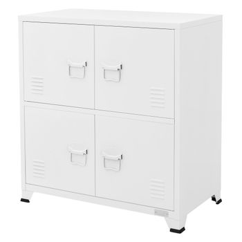 Archivador de oficina blanco con 2 compartimentos 75x40x80,5cm