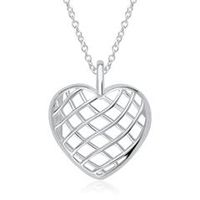 cadena medallon corazon de plata 925