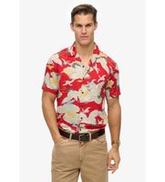 superdry para hombre m4010945a camisa hawaiana merchant store rojo l casual modal manga corta