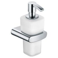 dispensador de jabon en espuma keuco ke elegance 11653 vidrio opalino soportebomba cromado 11653019000