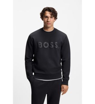 BOSS para hombre. 50555516 Sudadera Salbo marino (S), Casual, Algodón