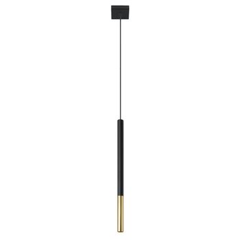 Lámpara de techo negro/dorado acero alt. 100 cm