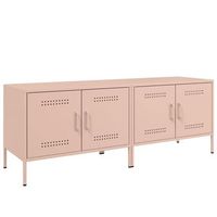 muebles de tv 2 piezas acero rosa 68x39x505 cm vidaxl