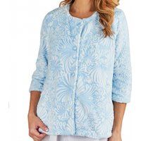 cosy soft touch buttoned 34 sleeve bedjacket