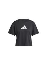 camiseta de fitness adidas essentials big performance logo training mujer negro