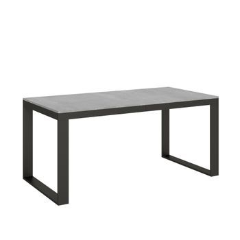 Mesa Extensible 90x180/284 Cm Tecno Evolution Cemento Estructura Antracita