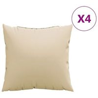 cojines de sofa 4 unidades tela beige 50x50 cm vidaxl