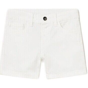 Mayoral Pantalones 206 Bermuda sarga 5b basica Blanco para niño