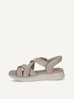 caprice sandal beige made of leather without heel size 36