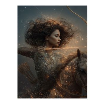 Cuadro mujer sagitario alu-dibond 15x20