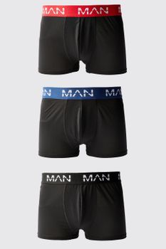Pack De 3 Bóxers Man Active Resistentes Con Cinta De Colores En La Cintura, Multi