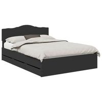 estructura de cama negro 140 x 200 cm madera ingenieril vidaxl