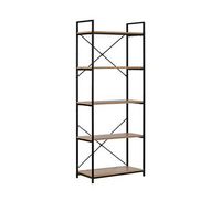 estanteria metalica industrial mino 5 baldas negro 170x60x30 cm