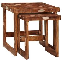 mesas nido 2 uds marron 46 x 46 x 45 cm vidaxl