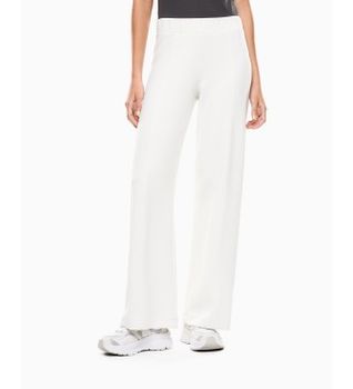 EA7 para mujer. 7W001017_AF24375 Pantalón de punto elástico Precious blanco (S), Casual, Poliéster