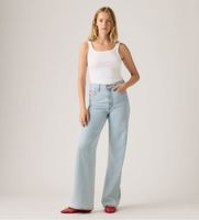 levis para mujer a6081-0079 jeans de pierna ancha ribcage azul 2632 casual algodon denim