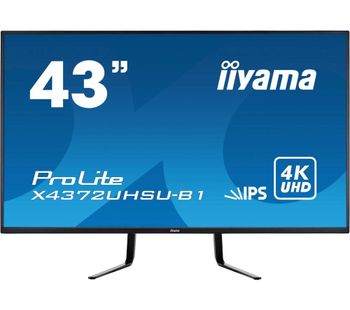 IIYAMA ProLite X4372UHSU-B1 4K Ultra HD 43” IPS LCD Monitor - Black, Black
