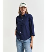 gant para mujer 4300348 camisa regular fit clasica de popelina marino 38 casual algodon clasico manga larga