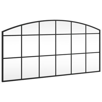 Espejo De Pared Arco De Hierro Negro 100x50 Cm Vidaxl