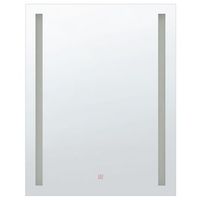 espejo led de pared 70 x 90 cm rectangular moderno vintage bano maquillaje dormitorio martinet