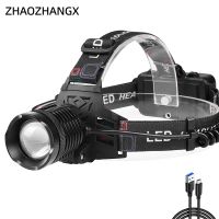 linterna frontal led recargable linterna frontal recargable super brillante para exteriores linterna de largo alcance para pesca lampara de mineria con bateria de larga duracion