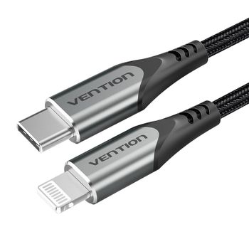 Vention Cable USB-C 2.0 a Lightning Macho/Macho 27W 1m Gris