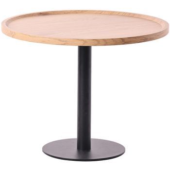 Mesa Auxiliar Aspen Madera Natural Ø 60 Cm Clp
