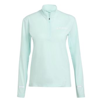 adidas Terrex XPR Half-Zip Camiseta De Running Mujeres-Turquesa