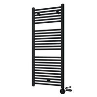 kibath secatoallas radiador electrico de 120 cm x 50 cm acabado negro mate fabricado en acero