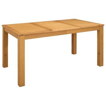 Mesa De Comedor 150 X 85 X 75 Cm Madera De Roble Sólido Natural Vidaxl