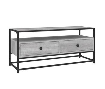 Mueble de tv madera contrachapada gris sonoma 100x35x45 cm