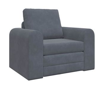 Sofá cama - sofá convertible gris oscuro 98 x 71 x 83 cm terciopelo