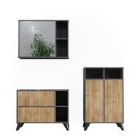 conjunto de muebles de bano leano 80 cm juego 2 vicco