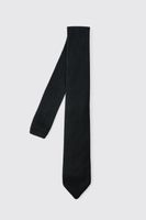 corbata de punto texturizada fina negra negro