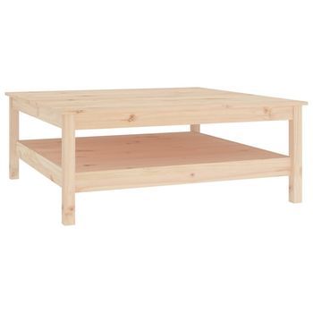 Mesa De Centro 100x100x40 Cm Madera Maciza De Pino Vidaxl