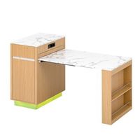 isla de cocina con ruedas mesa extensible 58r154 cm led y enchufes usb