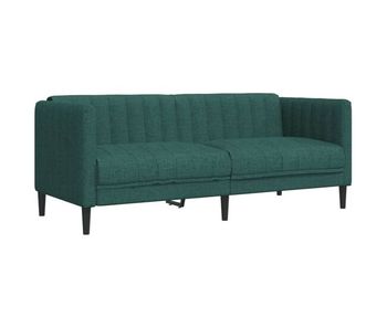 Vidaxl sofá de 2 plazas tela verde oscuro