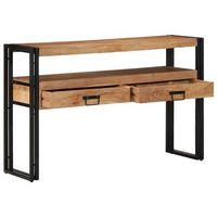 mesa consola  mesa de entrada marron 120 x 33 x 75 cm madera de acacia solida