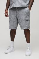 pantalon corto plus de ante sintetico envejecido gris