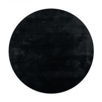 alfombra suave solina negro 160 cm redondo