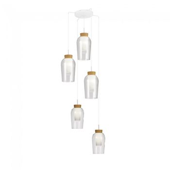 Lámpara colgante nora madera (5 luces)