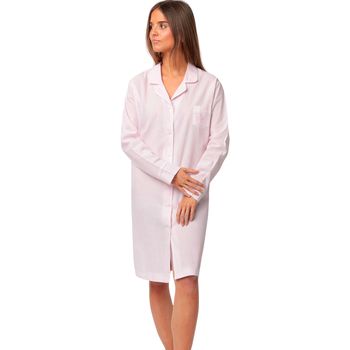Admas Vestido Camisón de manga larga Stripes Home para mujer