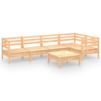 conjunto de muebles de jardin 6 uds  mesa y sillas madera maciza pino