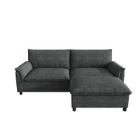 sofa esquinero modular cloud negro   aosom espana