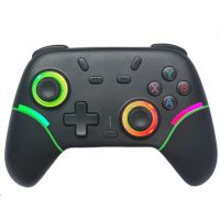 controlador de juego inalambrico tri-modo x9 con iluminacion rgb botones traseros programables doble vibracion para pc