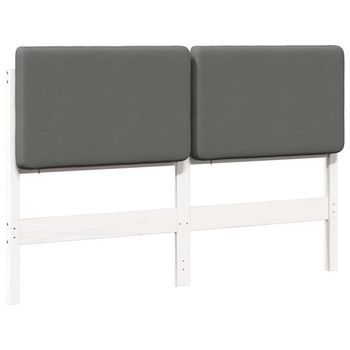 Cabecero Tapizado Y Gris Claro 150 Cm Madera De Pino Macizo Vidaxl