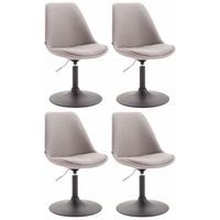 set de 4 sillas de comedor maverick en tela gris 57x48x76 cm clp