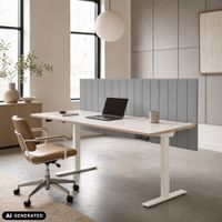 separador de mesa tela metal gris claro