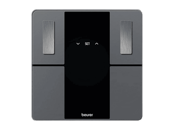 Báscula inteligente - Beurer BF 500, Carga máx. 180 kg, Pantalla con Retroiluminación, Cálculo del IMC, Negro