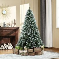 arbol de navidad de acero plastico homcom o103x180 cm-verde